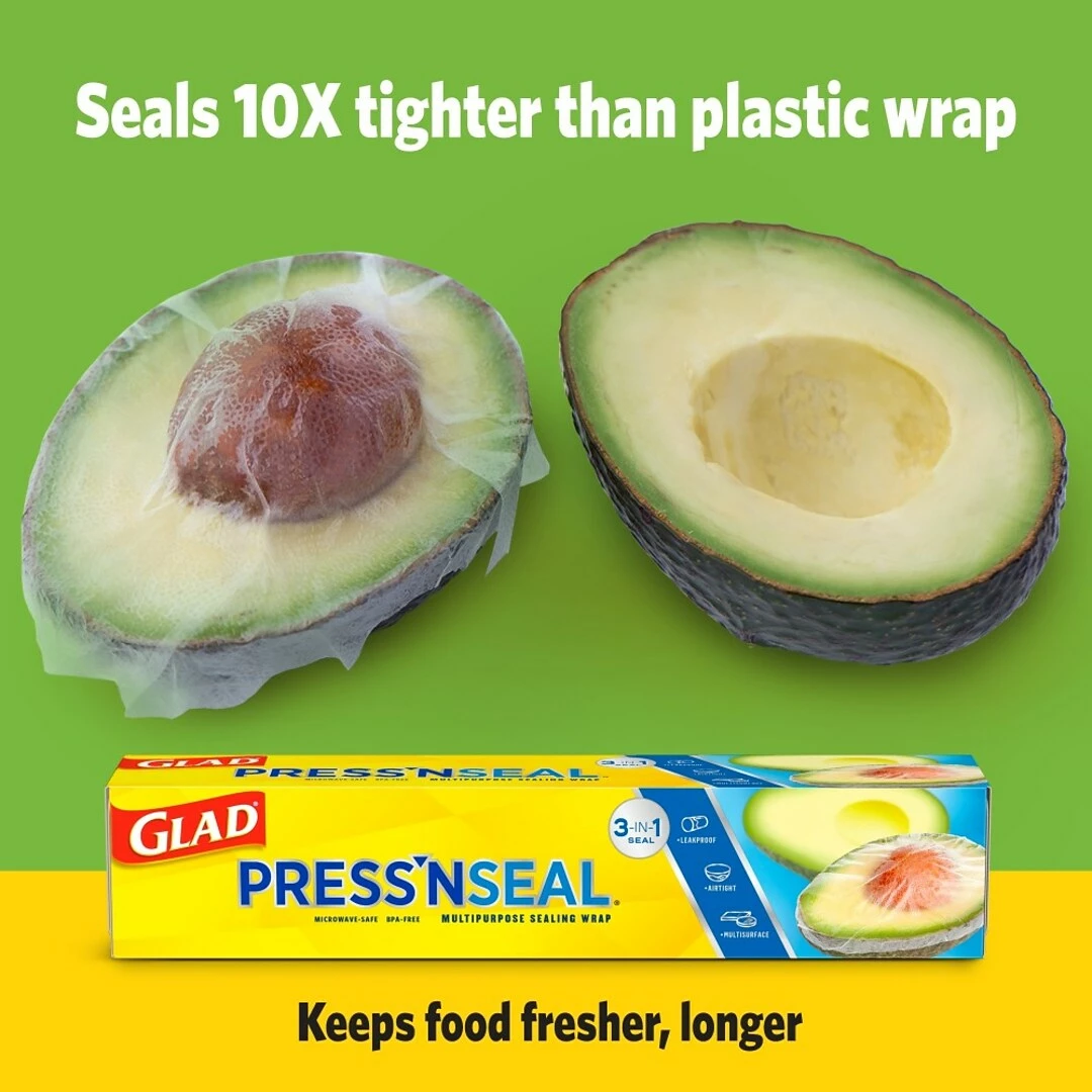GladĀ® Press'n Seal Plastic Food Wrap, 70 Sq. Ft. Roll, 12 Boxes/Carton (70441) - Image 3