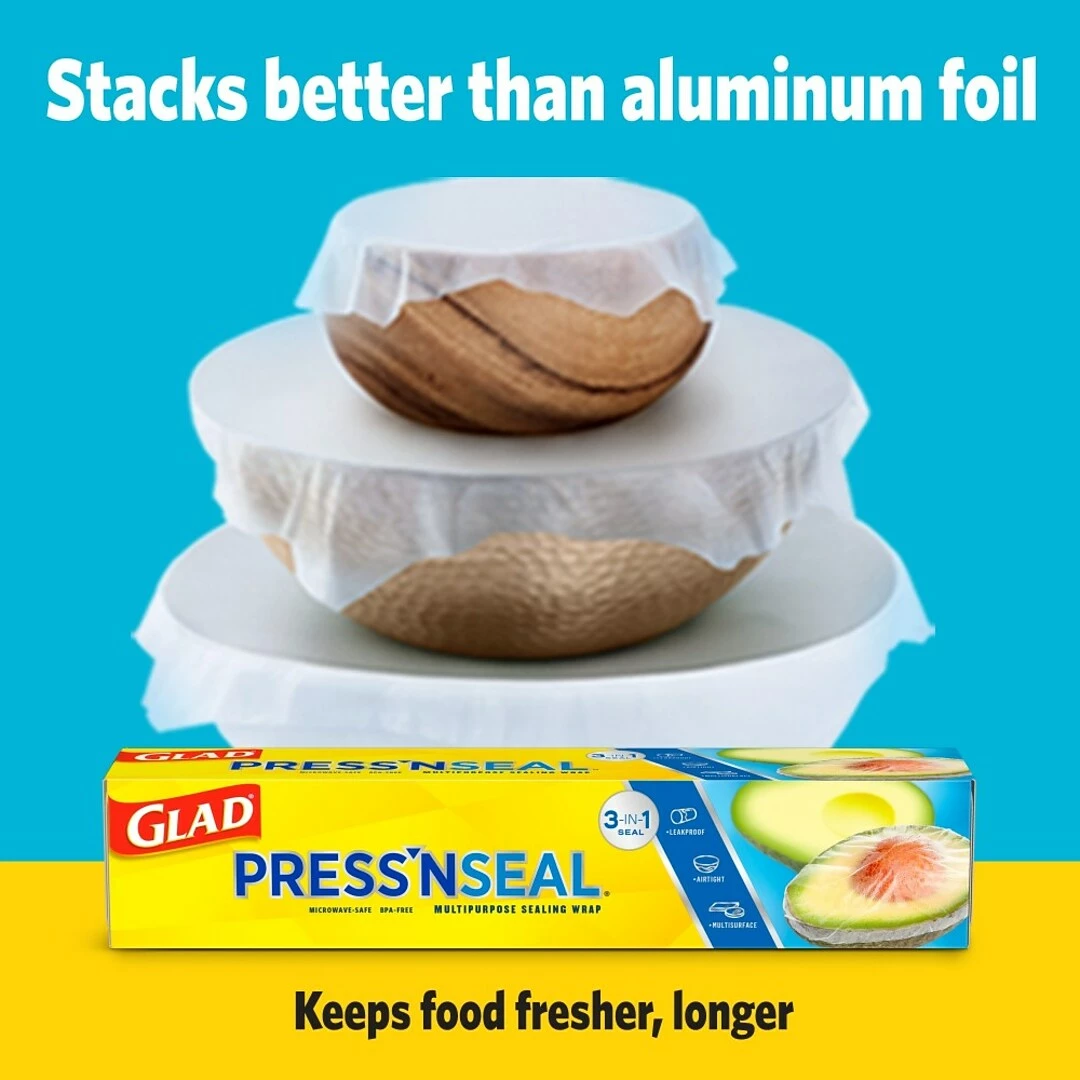 GladĀ® Press'n Seal Plastic Food Wrap, 70 Sq. Ft. Roll, 12 Boxes/Carton (70441) - Image 4