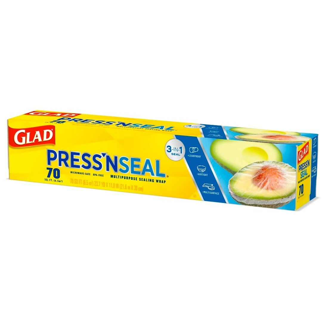 GladĀ® Press'n Seal Plastic Food Wrap, 70 Sq. Ft. Roll, 12 Boxes/Carton (70441) - Image 7