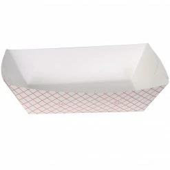 Dixie Kant Leek Polycoated Food Tray, 5 Lb., Red Plaid, 500/Carton (RP500)