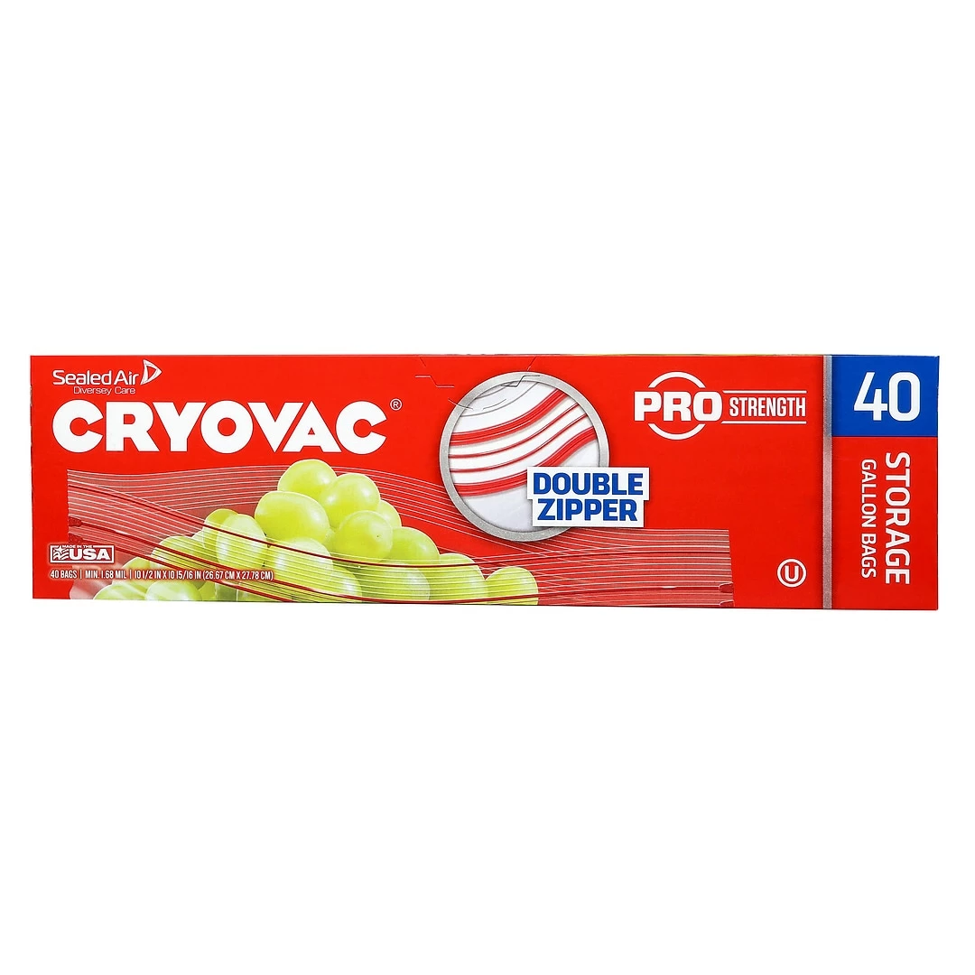 Cryovac® Brand Resealable One Gallon Storage Bags Retail (100946907)