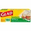 Glad® Fold Top Bags, Sandwich, 180 Bags/Box (CLO 60771)