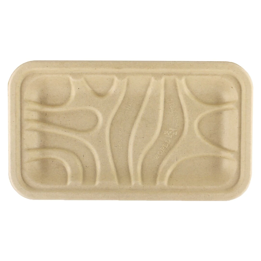 World Centric Fiber Trays, 8.3 X 4.9 X 0.7, Natural, 500/Carton