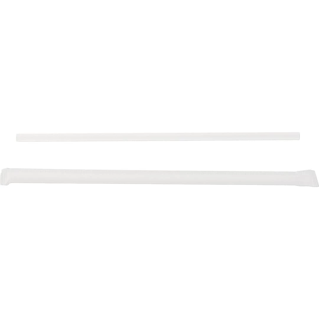 Dixie Wrapped Plastic Straws 7.75", Clear, 500/Carton (JW74)
