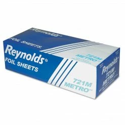 Pactiv Reynolds 721M Metro Pop-Up Aluminum Foil Sheets, 12"x10.75", 6 BX/500 Sheets, 3,000 Sheets/CS.