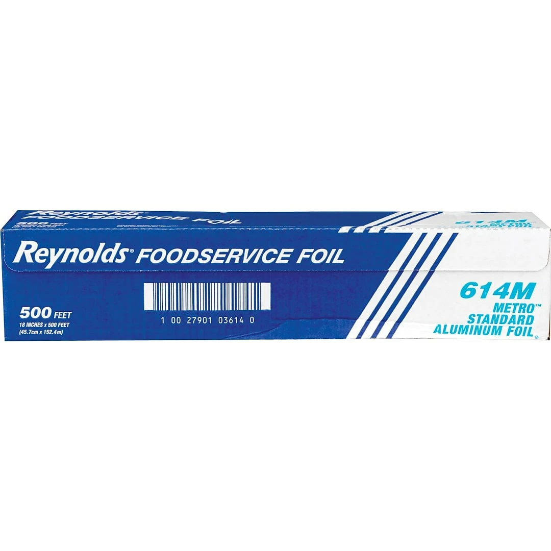 Reynolds® 614M Metro Aluminum Foil Roll, Lighter Gauge Standard, 18" X 500 Ft, Silver