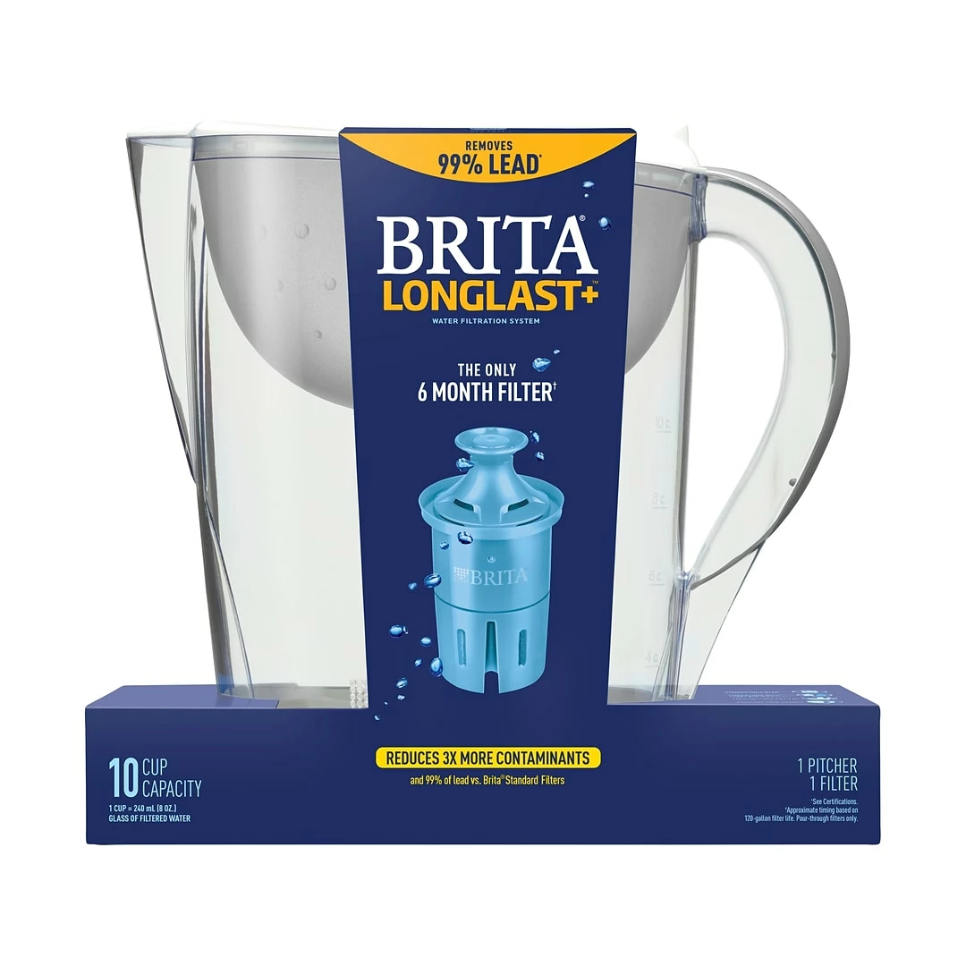 Brita Pacifica 0.63 Gal. Pitcher With Longlast+ Filter (36515) - Image 4