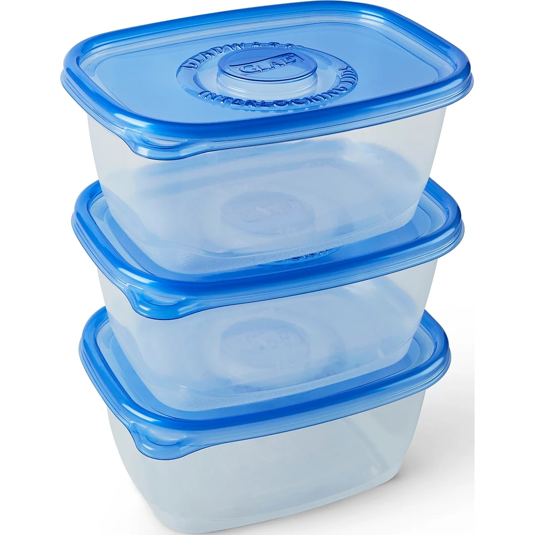 GladĀ® Deep Dish Containers, 64 Oz., 3 Containers/Pack, 2 Packs/Carton (70045) - Image 8