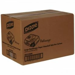 Dixie Pathways Paperboard Food Box, 1.38" X 5.5" X 5.5", White/Green/Brown, 200/Carton (4021PATH)