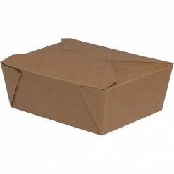 Dixie Paperboard Food Box, 3.5" X 6.75" X 5.44", Brown, 300/Carton