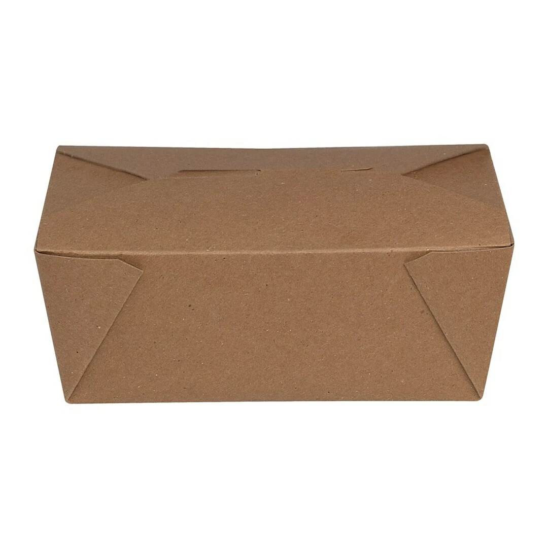 Dixie Paperboard Food Box, 3.5" X 6.75" X 5.44", Brown, 300/Carton - Image 2