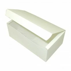 Dixie Paperboard Food Takeout Box, 2.75" X 7" X 4.25", White, 300/Carton